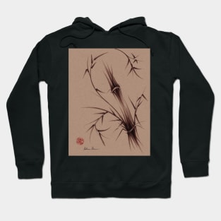 "As One"  Original brush pen sumi-e bamboo drawing/painting Hoodie